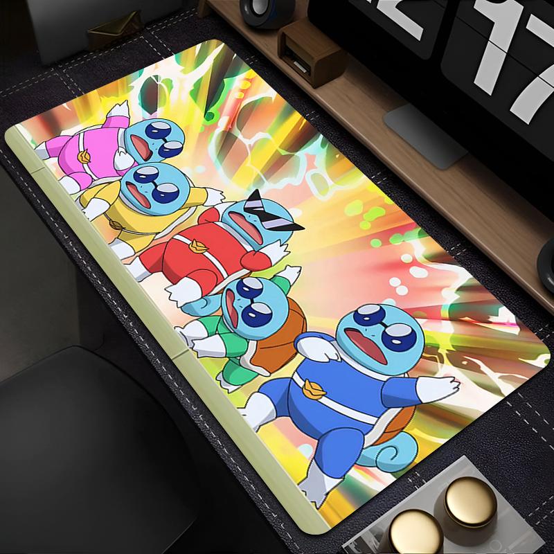 Mouse Pad Pokemon Squirtle xcm Gamer Edge White Computer HD Print Desk mat Keyboard Anime Gaming Accessories Mousepad Carpet