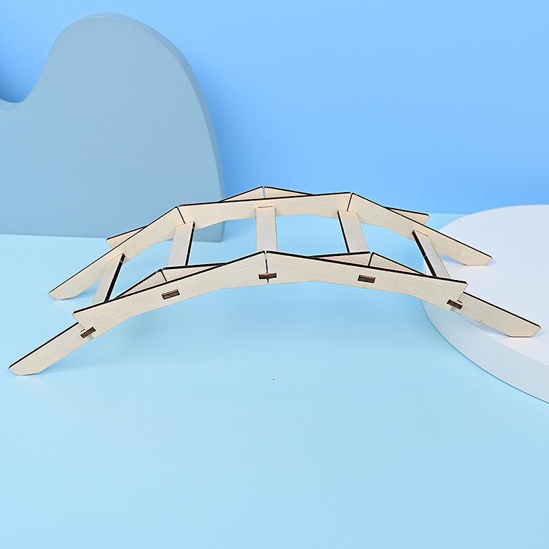 DIY Arch Bridge Model: Double-Force STEM Kit for Creative Science and Technology Experiments In Physics Education