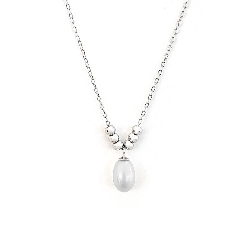 

Персонализированное жемчужное ожерелье для женщин, простое и модное французское универсальное колье на ключицу для поездок на работу