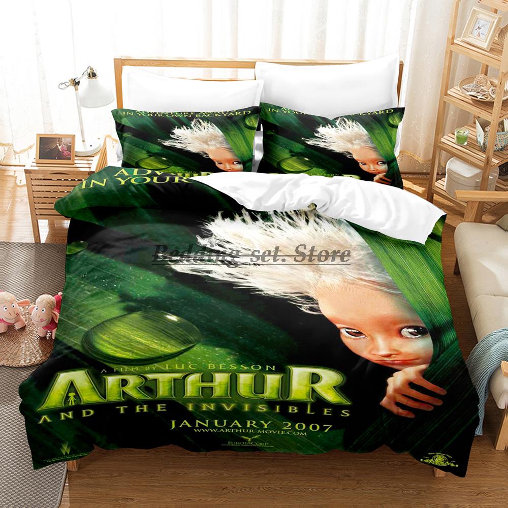 Arthur Et Les Minimoys Bedding Set Single Twin Full Queen King Size Bed Set Aldult Kid Bedroom Duvetcover Sets 2023 Bed Sheet