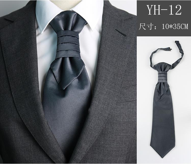 Men'S Tie, Wedding Groom Dinner Meeting Suit Gentleman'S Dress British Burgundy Silk Hong Kong Knot