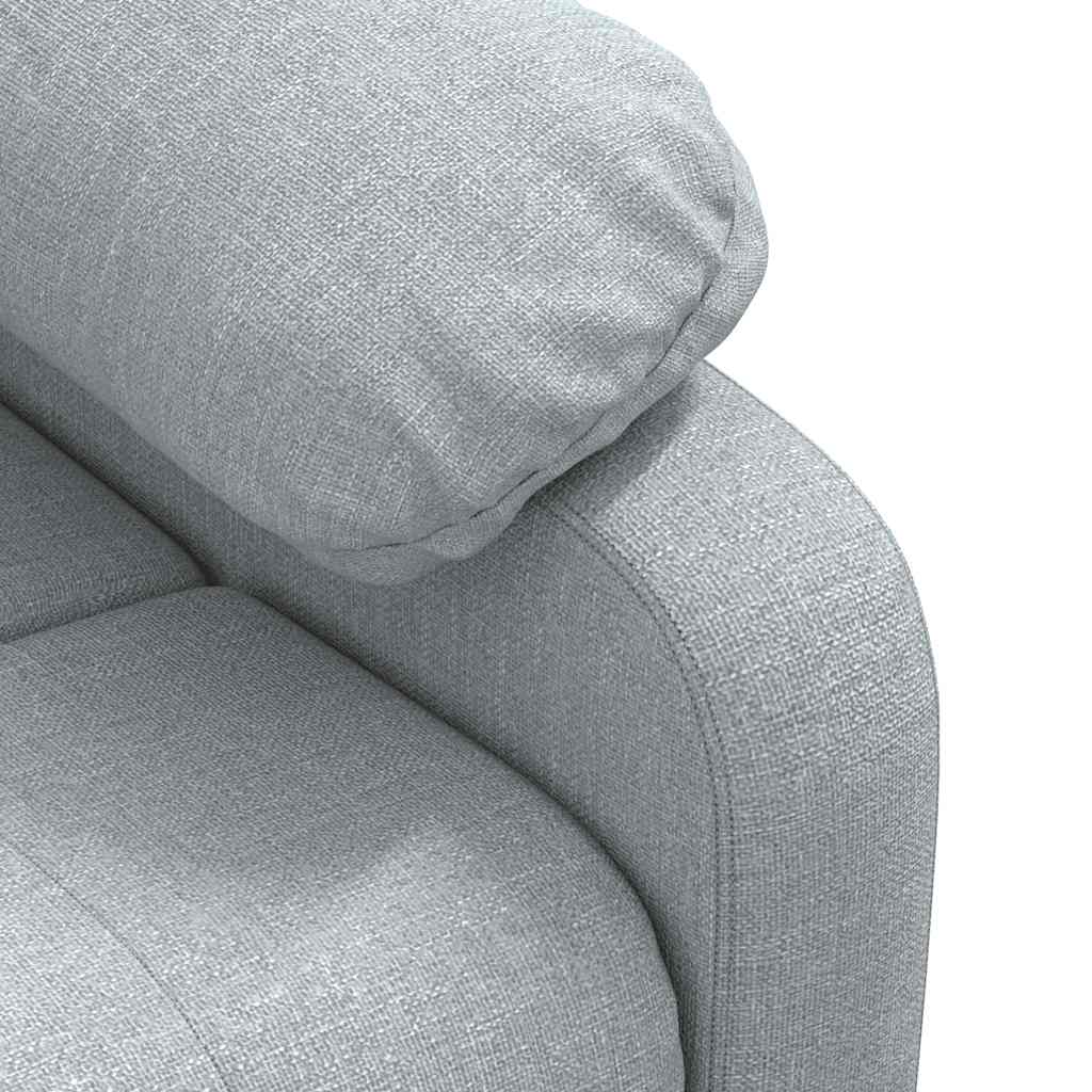 Vidaxl Massage Armchair, Light Gray, Fabric Upholstered