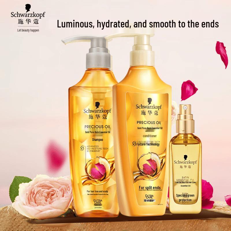 

Schwarzkopf Gold Pure Nourishing Essential Oil Hair Care Trio Set