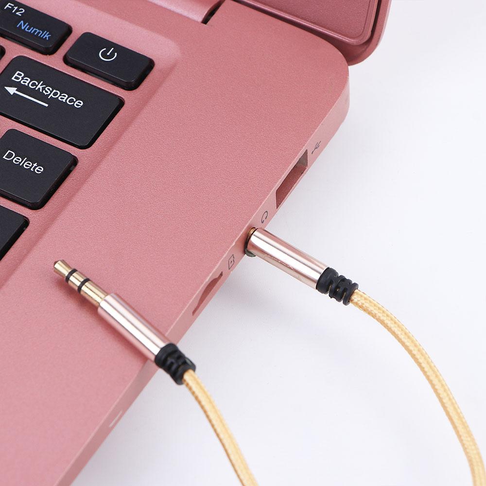 Nylon Braid Headphone Cord With Mic Volume Control Car Aux Cord Aux Cable Audio Wire Audio Cable