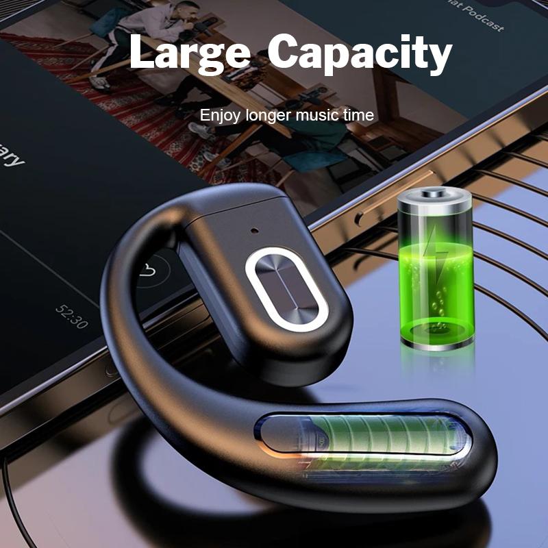 Åpne trådløse øretelefoner Bluetooth 5.4 Sport Business Musikk Ørekrok 180° Rotasjonsjustering Venstre og høyre headset