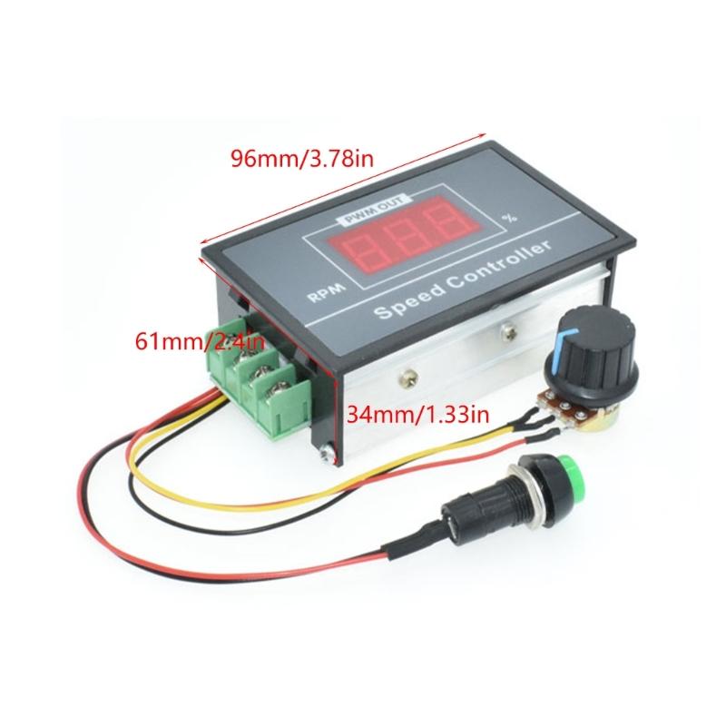 6-60V Motor Speed Regulator with Starting Stop Switcher Digital 30A PWM Stepless Speed Control Controller 12V 24V 36V