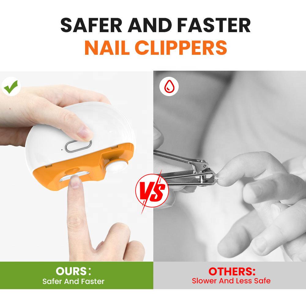 Electric Nail Art Clippers Nail Trimmers with Two Gears Safety Features