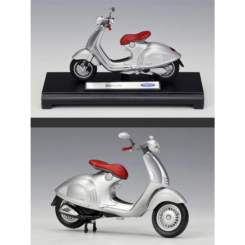 WELLY 1/18 2014 VESPA 946 Motorcycle Model Toy Vehicle Collection Autobike Shork-Absorber Off Road Autocycle Toys Car