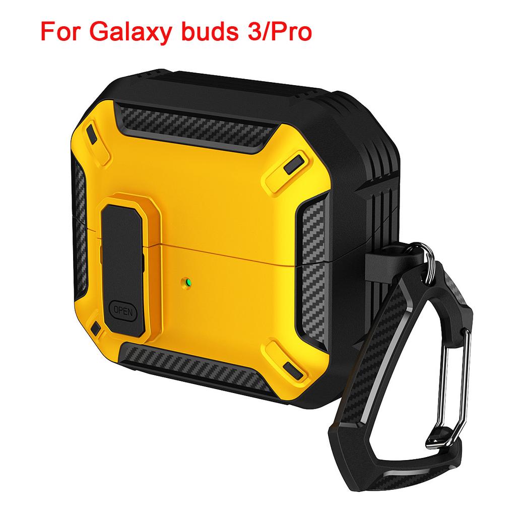 Security Lock Cover for Samsung Galaxy Buds 3 Pro Buds3 Buzz 3 Pro Case Shockproof Funda for Samsung Buds 3 Pro Sleeve With Hook