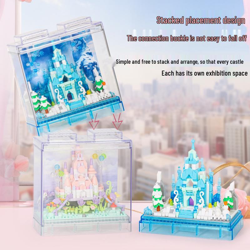 WanZhi Children's Castle Model: Micro-Particle Building Blocks Puzzle Toy for Girls