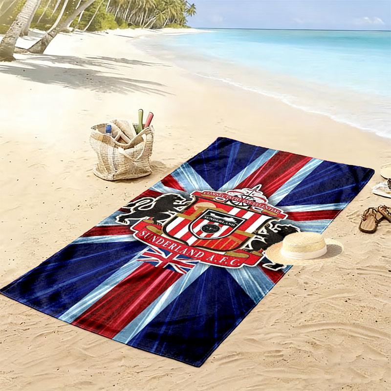 Sunderland A.F Print Beach Towel, Large Soft Quick Dry Towel for Beach Camping Swimming