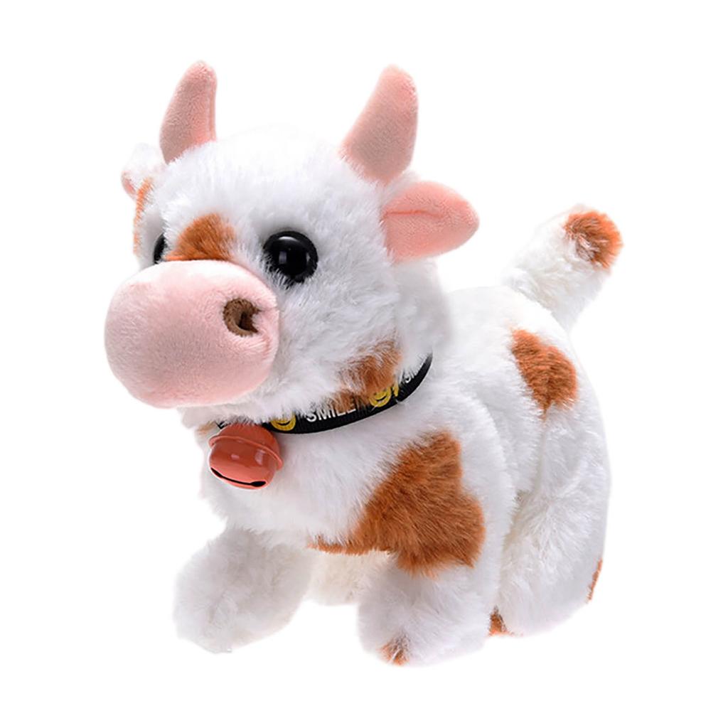 Simulation Electric Walking Sound Plush Cow