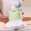 INS Fresh Pet Teddy Pomeranian Small Dog Dog Clothes Polka Dot Suspender Princess Skirt Spring Summer Thin
