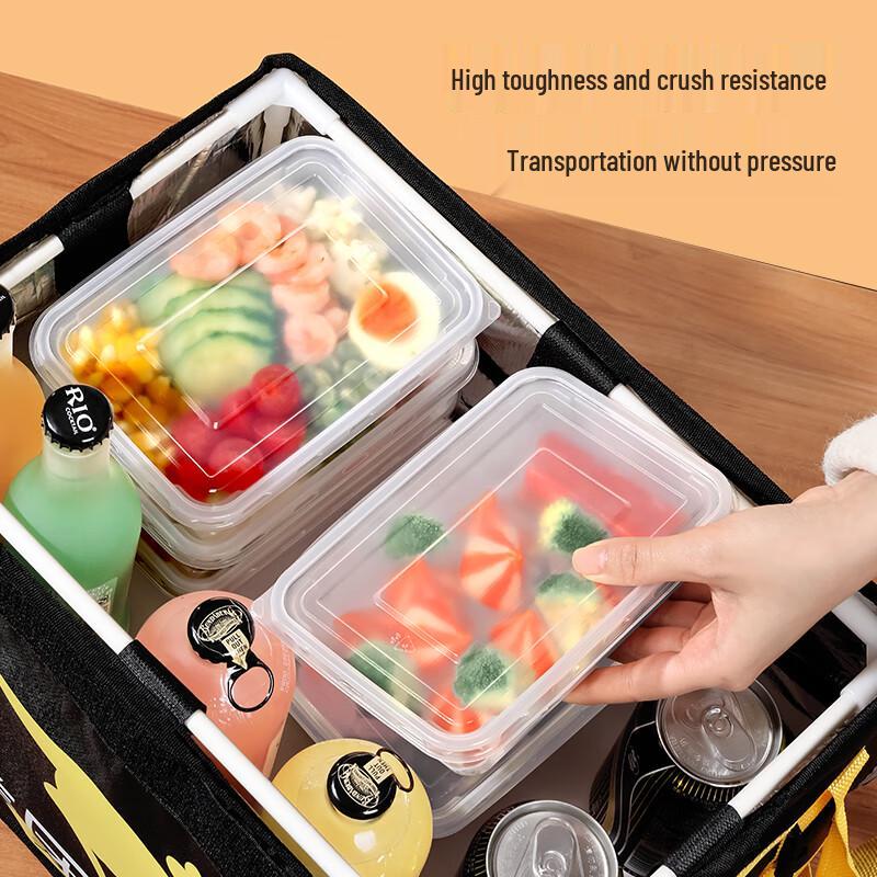 Meiliya 1000ml Disposable Square Food Containers (30-Pack)