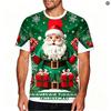 Summer Fashionable Creative Christmas Series 3D Printing Printed Short Sleeved T-shirt Comfortable Breathable Versatile Sports T-shirt