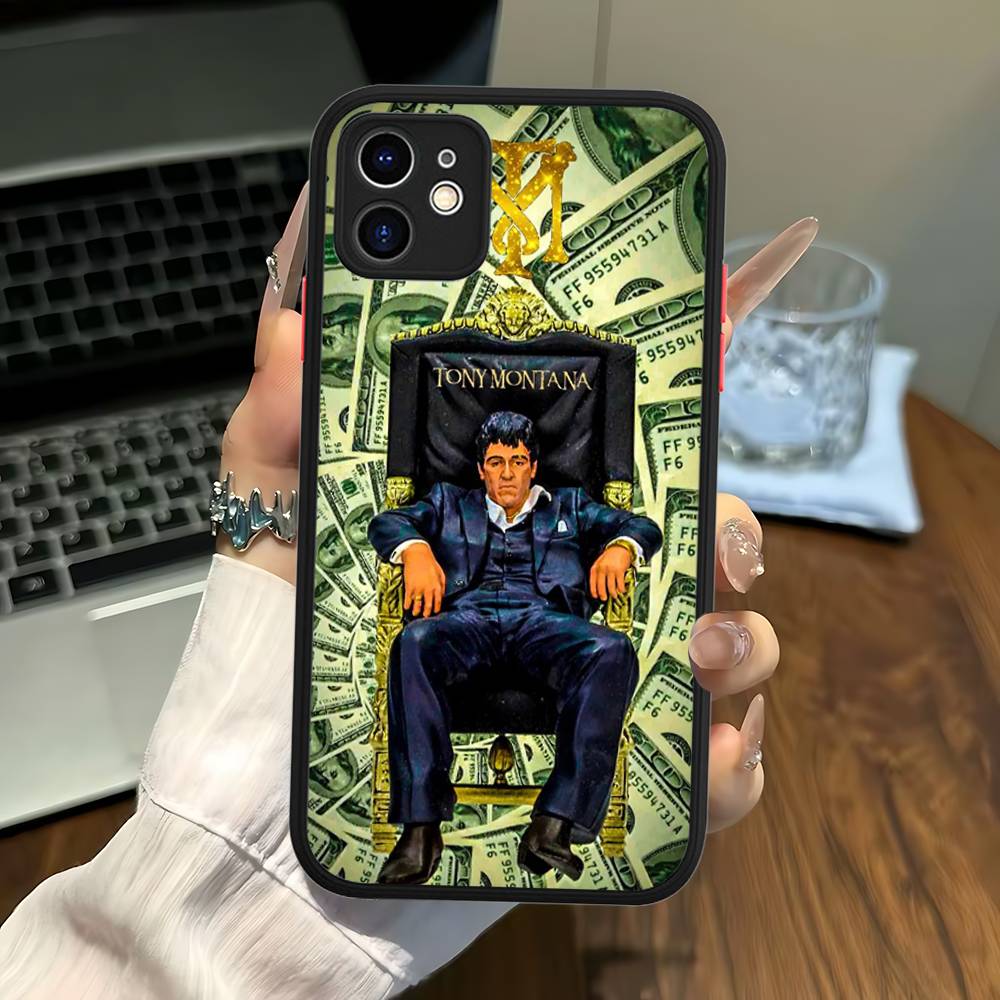 

Classic S-Scarface Film Tony Phone Case For iPhone 16 15 14 11 12 13 Pro Max Plus 12 XS Max Back Cover Matte Case iphone 14 pro