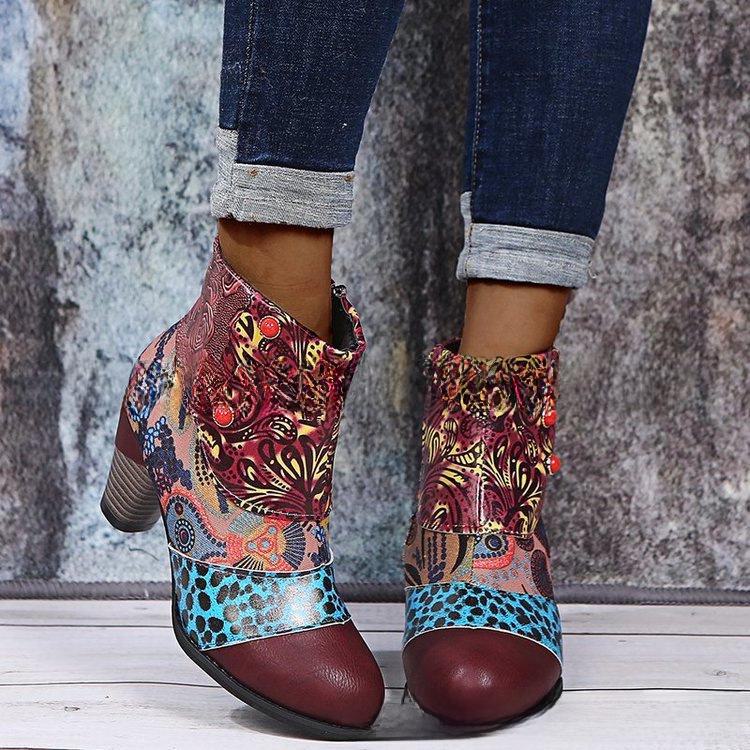 Dammode Retro Martin-kängor - Höst/Vinter 2020, Färgblocksdesign