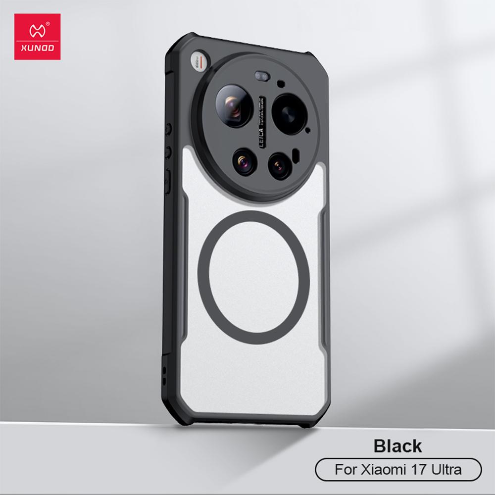 Per Custodia Xiaomi 17 Ultra, Protezione Anti-Caduta con Airbag, Guscio in Acrilico TPU Anti-Graffio Opaco Trasparente Cover Posteriore