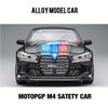 1/32 BWM-M4 Alloy Car Model High Simulation Diecasts Toy with Sound and Light Pull Back Vehicles Decoration Toys for Kids