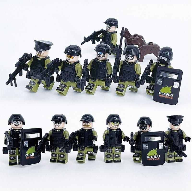 Special Forces Mini Action Figures Complete Set Of 12 With Movable Joints And Weapons