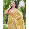 Beautiful Floral Embroidery all Over The Saree