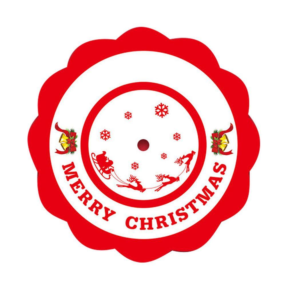 Party Decor Happy New Year Christmas Tree Skirt Xmas Floor Cover Carpet Floor Mat Outdoor Blanket