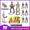 Supporto per Hot Dog in Acciaio Inossidabile per Barbecue, Supporto Originale per Arrosticini da Festa Barbecue, Griglia per Hot Dog Riutilizzabile per Campeggio e Picnic