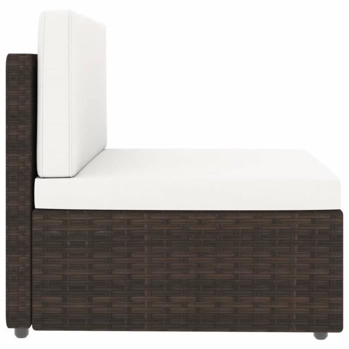 VidaXL Salon de jardin 10 pcs Résine tressée Marron