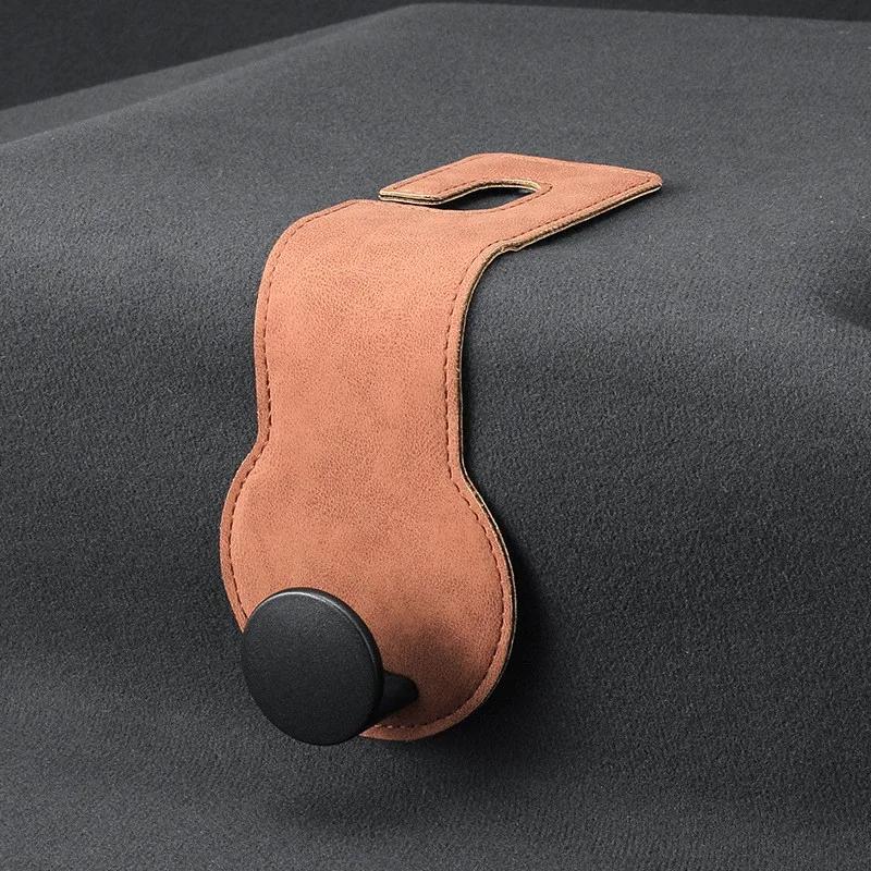 Car Seat Headrest Hook Universal Car Hook Suede Hanging Hooks Interior Seat Back Hanger Hook Car Interior Accessories