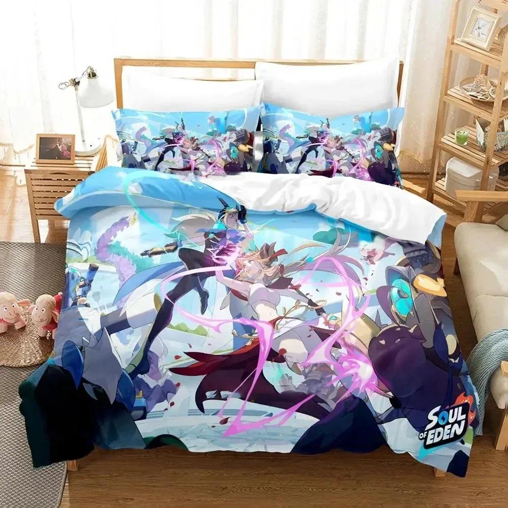 Anime Game Soul of Eden Bedding Set Duvet Cover Bed Set Quilt Cover Pillowcase Comforter King Queen Size Boy Adult Bedding Set