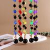 Round Geometry Beaded Chain Necklace for Women Accessories