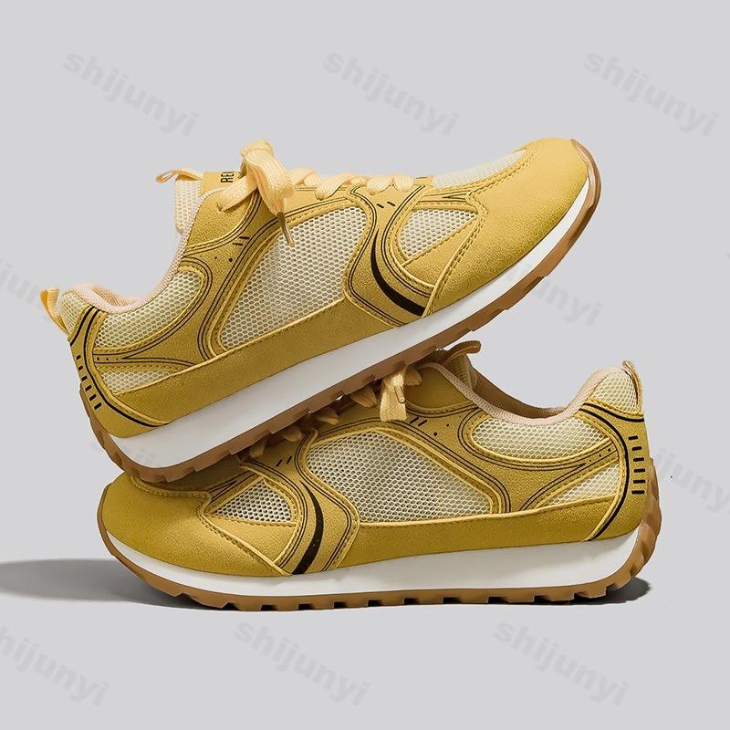 Woman Casual Sport Shoes Fashion Breathable Mesh Comfort Soft Sole Lightweight Platform Shoes Trendy Versatile Non Slip Sneakers