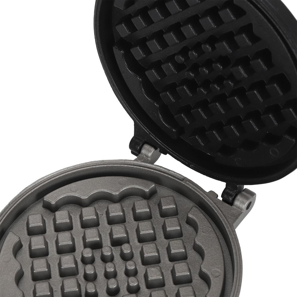 Aluminum Alloy Nonstick Waffle Maker Non Stick Coating Dual Sided Mini Waffle Maker Pattern Removable Handle Waffle Maker Pan