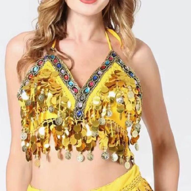 Lady Belly Dancer Costume Belly Dancing Sequins Bra Tops Lantern Pants Trousers Halloweem Performances Costume for Womens