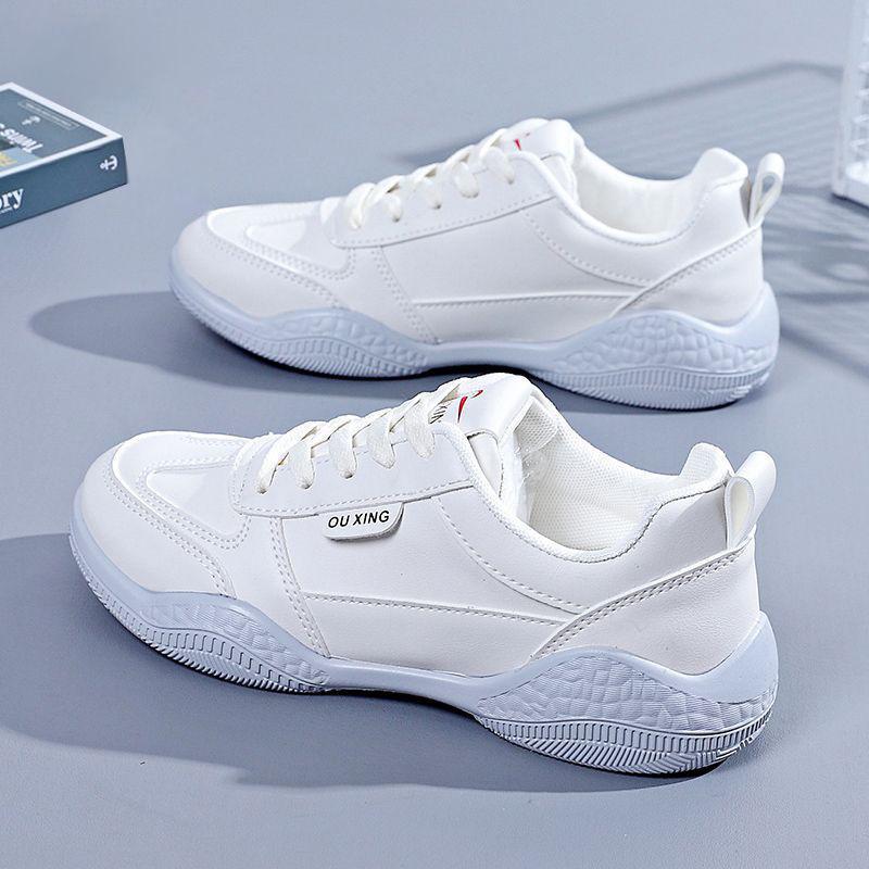 Little White Shoes Women's Fashion Versatile 2025 Sports Shoes Shock Absorption Lightweight Soft Sole Running Casual Sincere Shoes Not Tired Feet 