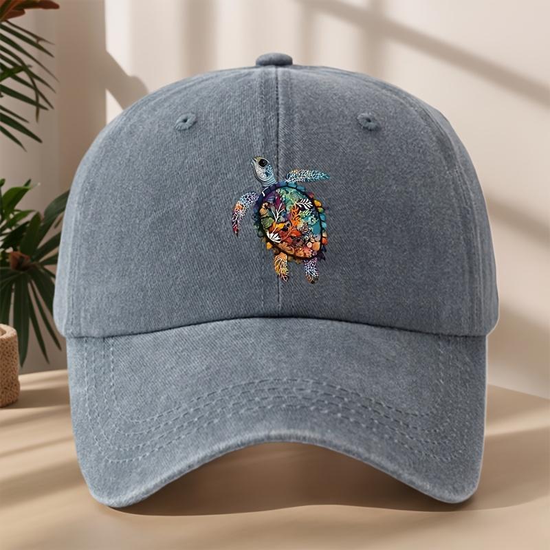 Soft Baseball Cap Soft Adjustable Breathable Polyester VintageInspired Washed Baseball Cap with Colorful Sea