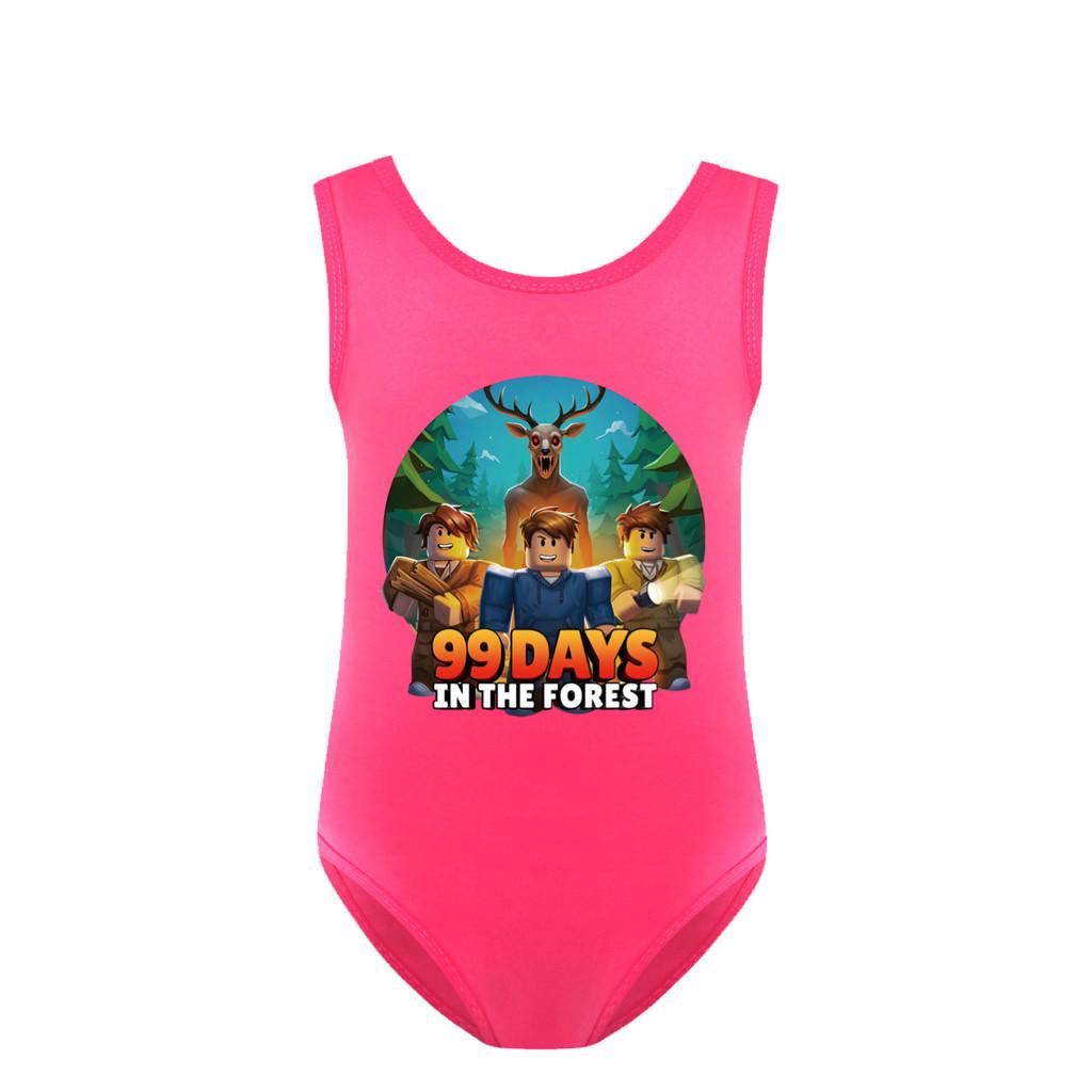 

Kids Girls 99 Nights in the Forest Print Ruffle Swimsuit Swimming One-piece Bodysuit Swimwear 160cm