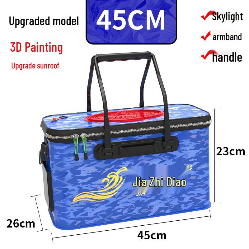 Multi-functional Foldable Fishing Bucket and Fish Protector
