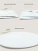White Melamine Ceramic-Style Pastry Plates: Rectangular, Square & Round Options