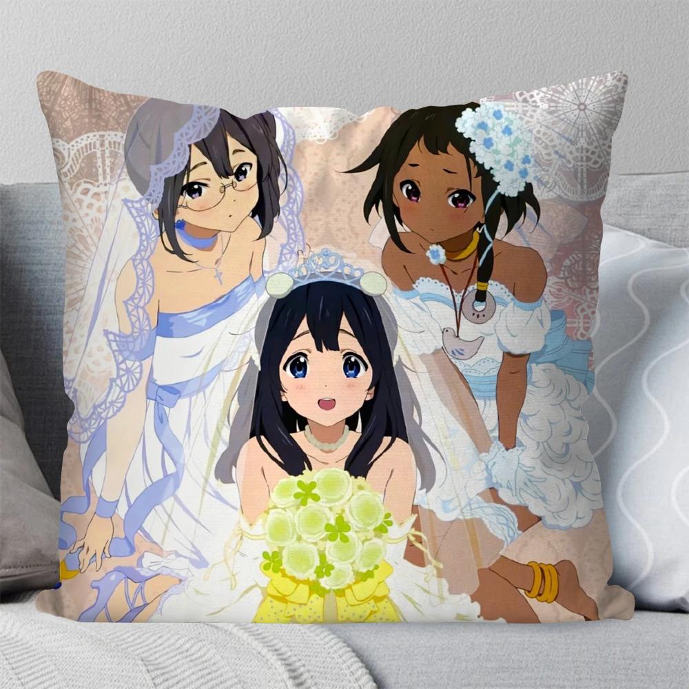1pc Animation Tamako Market Pillow Case Square Pillow Bedroom Sofa Leisure Comfort Cushion Car Living Room Home Decoration 40X40