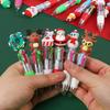 5-20Pcs Christmas Themed Pens Mini 4 Colors Ballpoint Pen Kids Christmas New Year Gifts Birthday Party Favors School Rewards