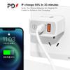 Phone Charger 20W Fast PD Type C QC 3.0 Wall Charger EU/US/UK Plug Durable for  Android Phones Household Use