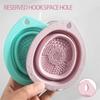 Silicone Foldable Makeup Brush Cleaner, Brush Scrubber Bowl, Portable Washing Tool Cosmetic Brush Cleaner