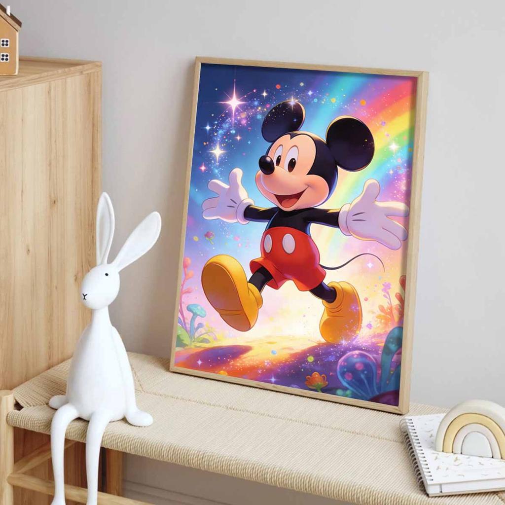 Disney Diamond Painting Mickey Rainbow Magic Handmade Diy Home Decoration Gifts