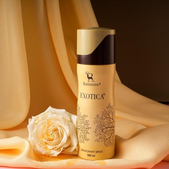 Ramsons - EXOTICA Deodorant Spray | 200 ML | TN - Pflaume, Pfirsich, Orangenblüte, Blattgrün | MN - Honig, Jasmin, Rose, Maiglöckchen