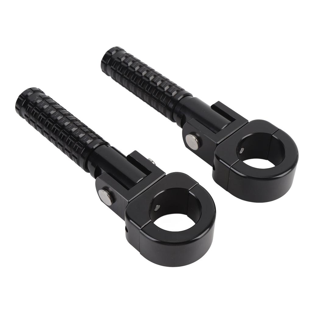 1 par Motorcykel Fotpinne Aluminiumlegering Förbättrat Grepp Justerbar Vinkel Fotpinne Fotstöd för Motorcykel med 1 tum