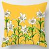 Modern Simple Yellow Flower Pillowcase Home Sofa Cushion Lumbar Pillow