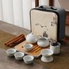 Green Ceramic Travel Tea Set