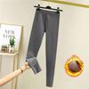 Women's High Waist Polar Fleece Heating Thermal Pants Autumn Winter Stretchy Slim-Fit Double-Sided Brushed Base Layer Leggings with Slimming Effect