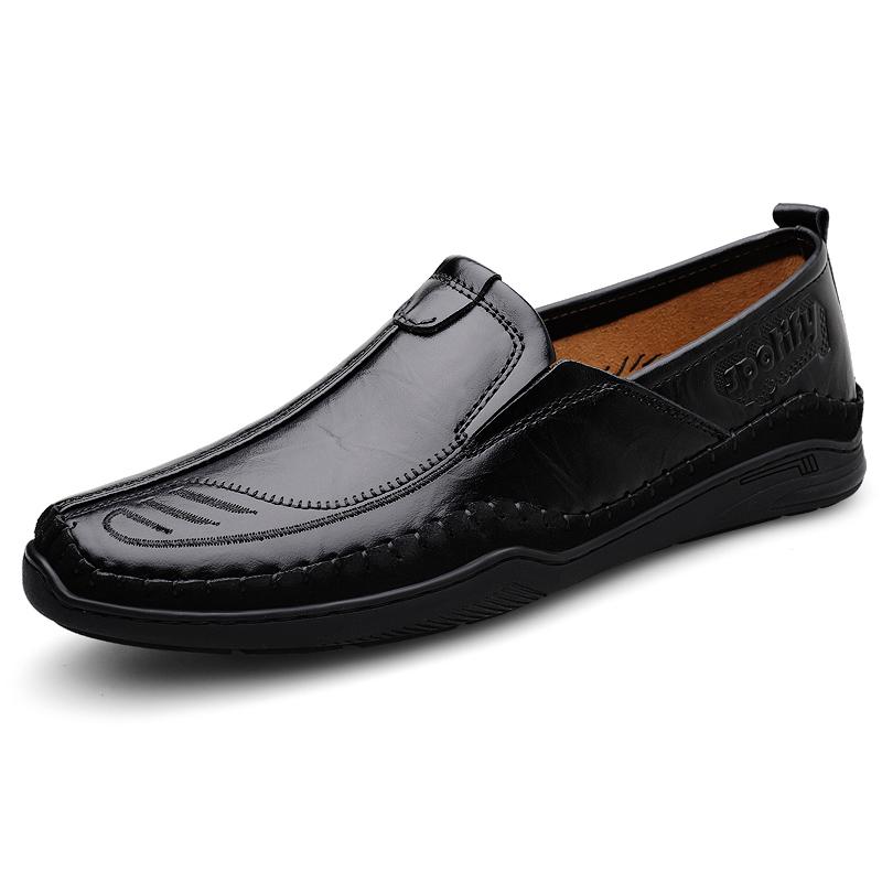 Genuine Leather Male Slip on Loafers Breathable Moccasins Driving Design Casual Shoes for Men Leisure Walk Man Business Footwear
